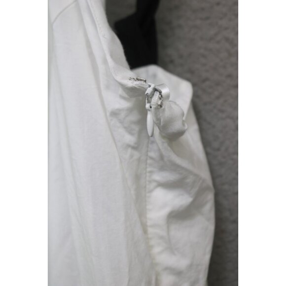 Mable White Halter Maxi Dress-Medium-Black Straps-Side Zip-Cottagecore-Prairie - Picture 7 of 14